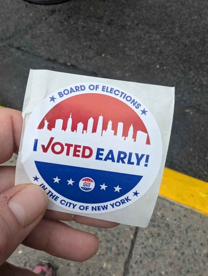 Vote NYC sticker