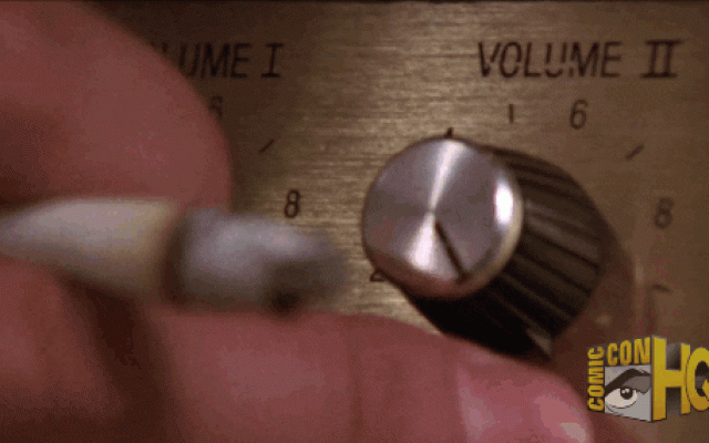 Speaker amplifiers with volume knobs that go to 11. From the movie spinal tap. 